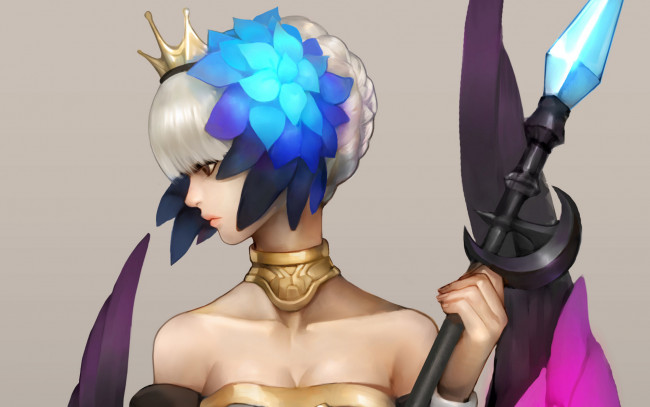 Обои картинки фото рисованные, люди, корона, девушка