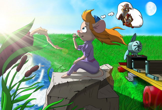 Обои картинки фото chip, `n, dale, rescue, rangers, мультфильмы, чип, и, дейл