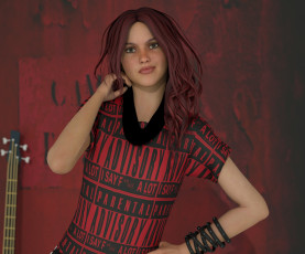 Картинка 3д+графика люди+ people фон взгляд девушка