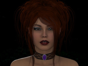 Картинка 3д+графика портрет+ portraits фон взгляд девушка