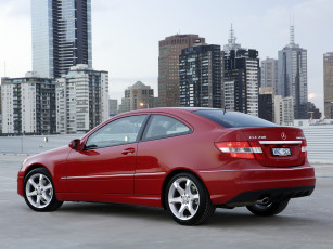 обоя автомобили, mercedes-benz, clc, 200, kompressor, au-spec, красный