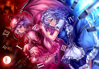 Картинка аниме touhou взгляд девушки арт