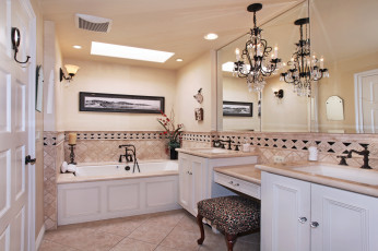 Картинка интерьер ванная+и+туалетная+комнаты ванная стиль дизайн цветы