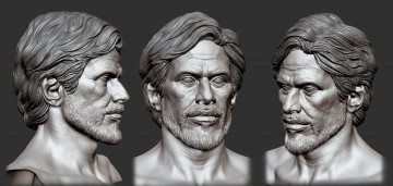 Картинка 3д+графика _science+fiction фон портрет мужчина