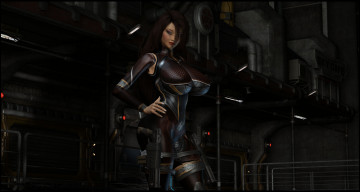 Картинка 3д+графика люди+ people девушка взгляд фон