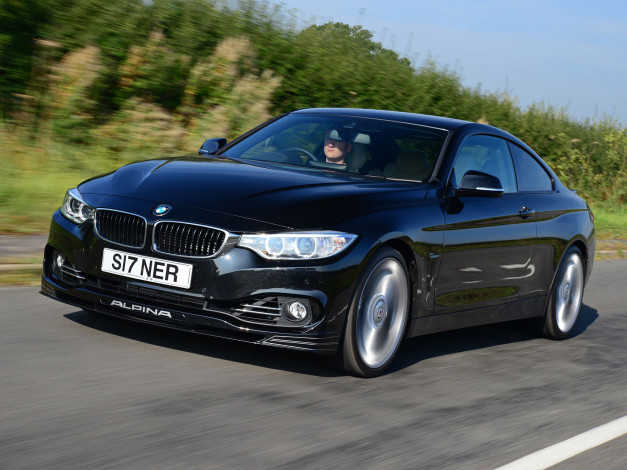 Обои картинки фото автомобили, bmw, alpina, b4, bi-, turbo, coupe, uk-spec, f32, 2014г, темный