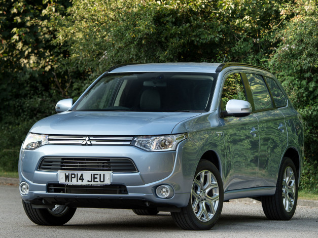 Обои картинки фото автомобили, mitsubishi, outlander, gx3h, 4work, 2014г, серый