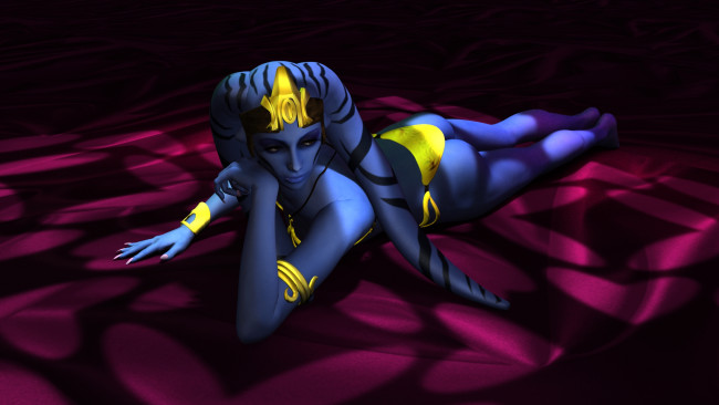 Обои картинки фото 3д графика, существа , creatures, фон, взгляд, девушка