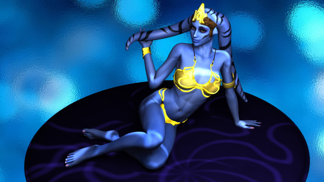 Обои картинки фото 3д графика, существа , creatures, взгляд, фон, девушка