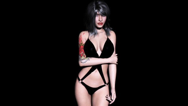 Обои картинки фото mona, 3д графика, люди , people, взгляд, девушка, фон