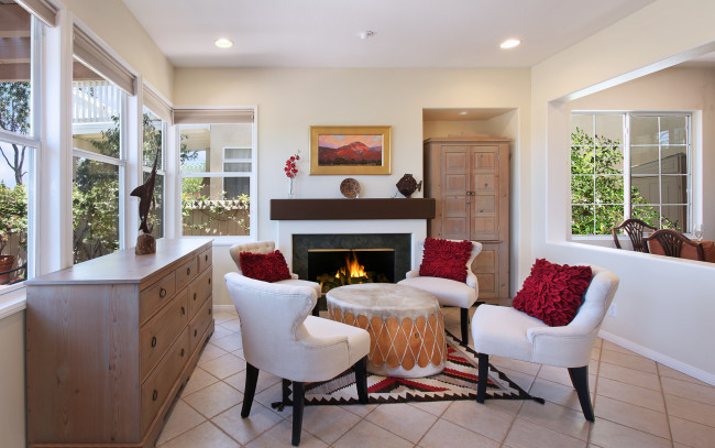 Обои картинки фото интерьер, мебель, стиль, дизайн, камин