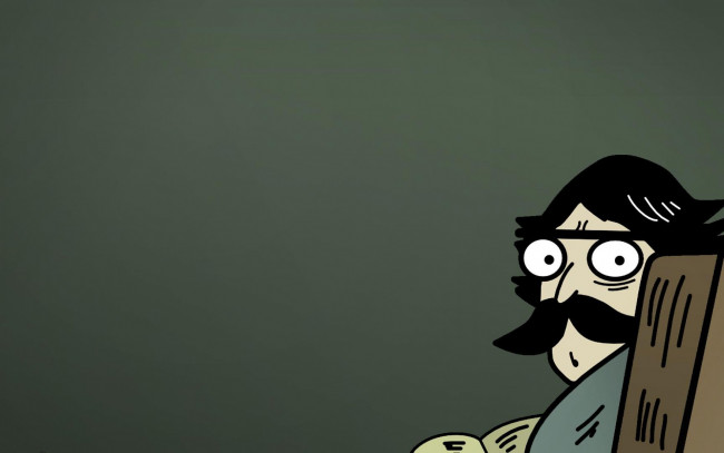 Обои картинки фото рисованные, минимализм, фон, мужчина