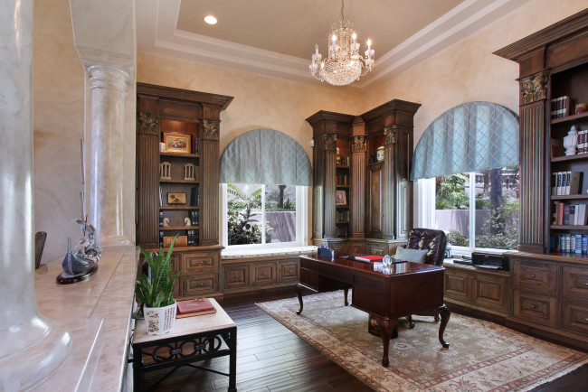 Обои картинки фото интерьер, кабинет,  библиотека,  офис, мебель, стиль, дизайн