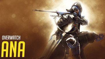 Картинка видео+игры overwatch фон взгляд оружие девушка