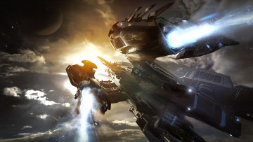 Картинка видео+игры star+citizen космический корабль полет вселенная