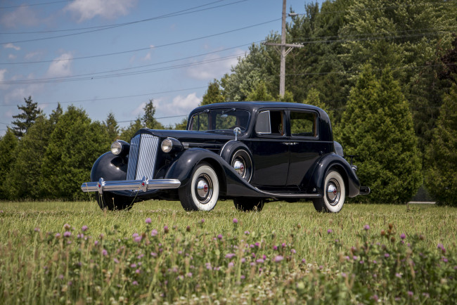 Обои картинки фото автомобили, packard, 1937г, sedan, club, twelve