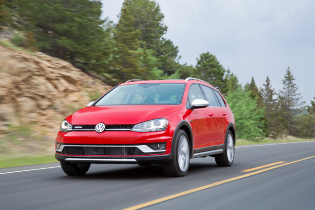 Обои картинки фото автомобили, volkswagen, 2017г, america, north, golf, alltrack