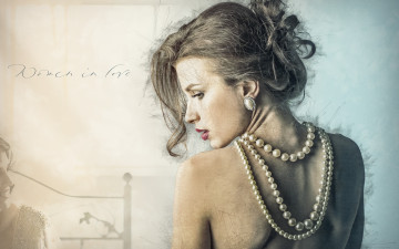 Картинка разное компьютерный+дизайн прическа спина девушка ожерелье арт блондинка