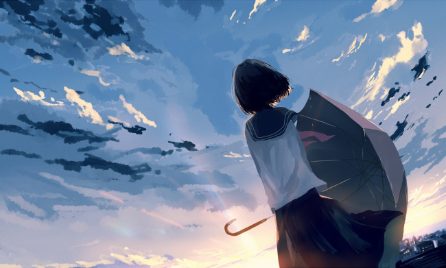 Обои картинки фото аниме, unknown,  другое, девушка