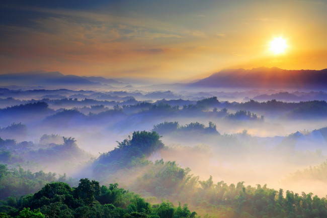 Обои картинки фото природа, восходы, закаты, простор