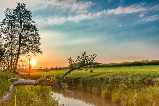 Обои картинки фото природа, восходы, закаты, простор