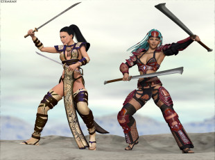 Картинка 3д+графика амазонки+ amazon взгляд девушки фон