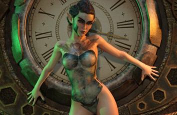 Картинка 3д+графика эльфы+ elves фон эльфийка взгляд