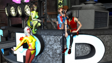 Картинка 3д+графика фантазия+ fantasy девушки фон взгляд