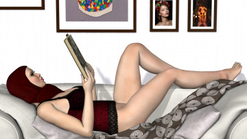 Картинка 3д+графика люди+ people фон девушка взгляд