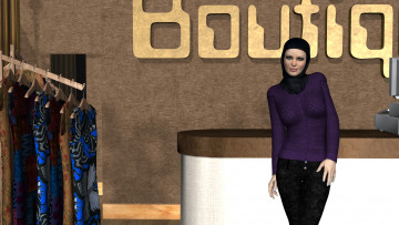 Картинка 3д+графика люди+ people взгляд девушка фон