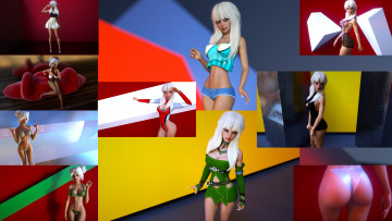 Картинка 3д+графика люди+ people взгляд фон девушки