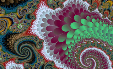 Картинка 3д+графика фракталы+ fractal узор фон цвет