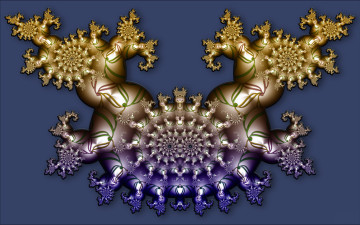 Картинка 3д+графика фракталы+ fractal узор фон цвет