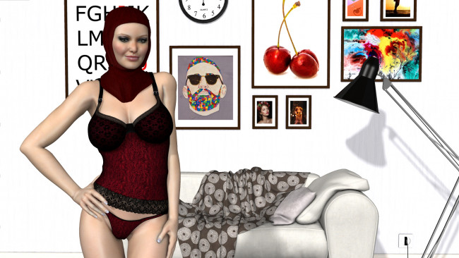 Обои картинки фото 3д графика, люди , people, фон, девушка, взгляд