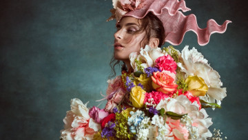 Картинка девушки -+креатив +косплей профиль цветы розы