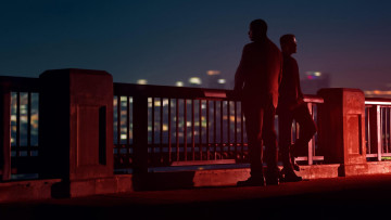 обоя кино фильмы, the little things, люди, мост, огни, город, ночь