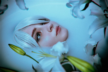 обоя девушки, kirdjava, лицо, лилия, образ