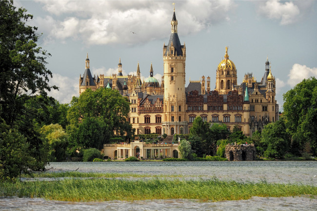 Обои картинки фото schwerin castle, germany, города, замок шверин , германия, schwerin, castle
