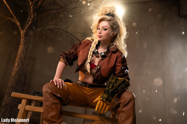 Обои картинки фото девушки, мария давыдова , lady melamory, образ, косплей, наряд, костюм, скамейка, дерево