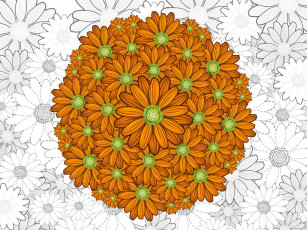 Картинка рисованные цветы