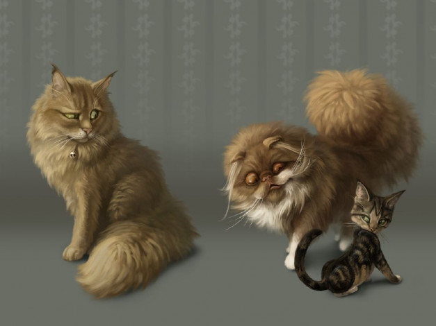 Обои картинки фото рисованные, животные