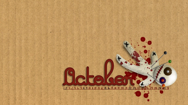 Обои картинки фото календари, рисованные, векторная, графика, кукла, булавки