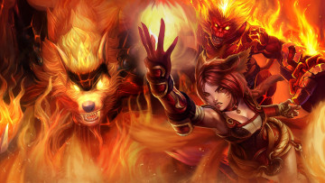 Картинка league of legends видео игры девушка существо