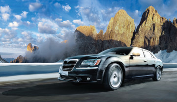 Картинка 2012 lancia thema awd автомобили горы