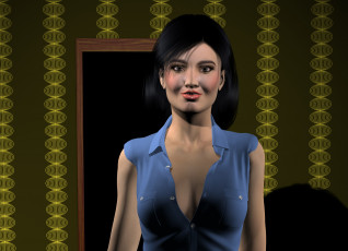 Картинка 3д+графика люди+ people фон взгляд девушка