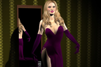 обоя 3д графика, люди , people, девушка, фон, взгляд