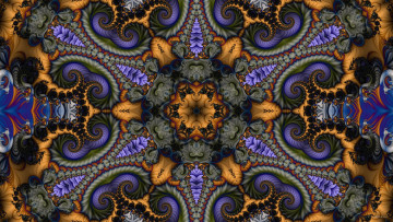 Картинка 3д+графика фракталы+ fractal узор фон цвета