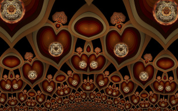 Картинка 3д+графика фракталы+ fractal цвета узор фон