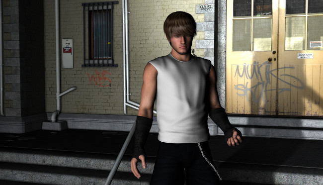 Обои картинки фото 3д графика, люди , people, мужчина, взгляд