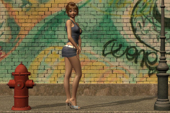 Картинка 3д+графика люди+ people фон взгляд девушка